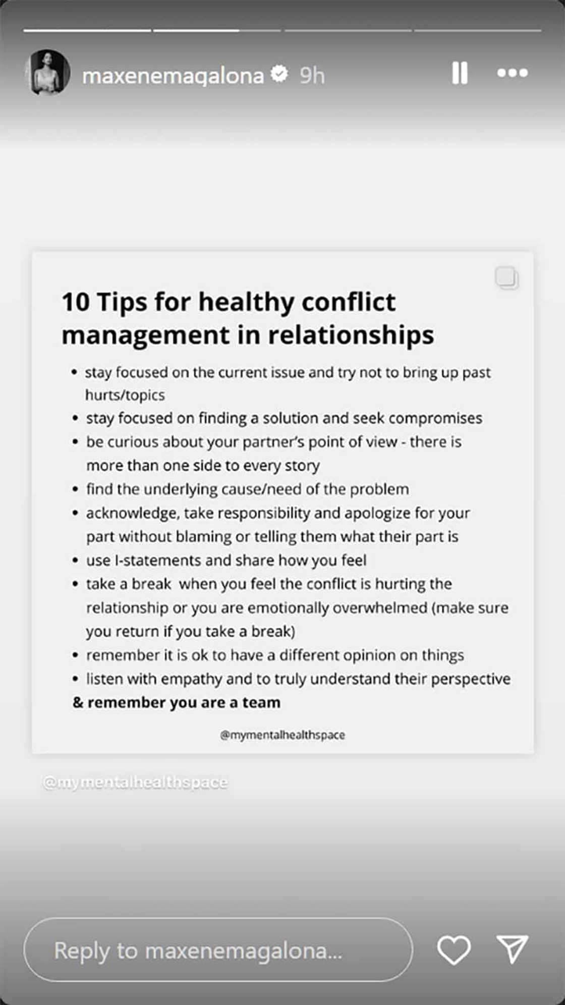 Maxene Magalona, nag-share ng quote ukol sa pag-manage ng healthy conflicts sa relasyon Maxene Magalona, nag-share ng quote ukol sa pag-manage ng healthy conflicts sa relasyon