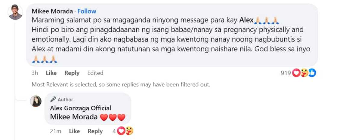 Mikee Morada, nagpasalamat sa magagandang messages para kay Alex Gonzaga Mikee Morada, nagpasalamat sa magagandang messages para kay Alex Gonzaga