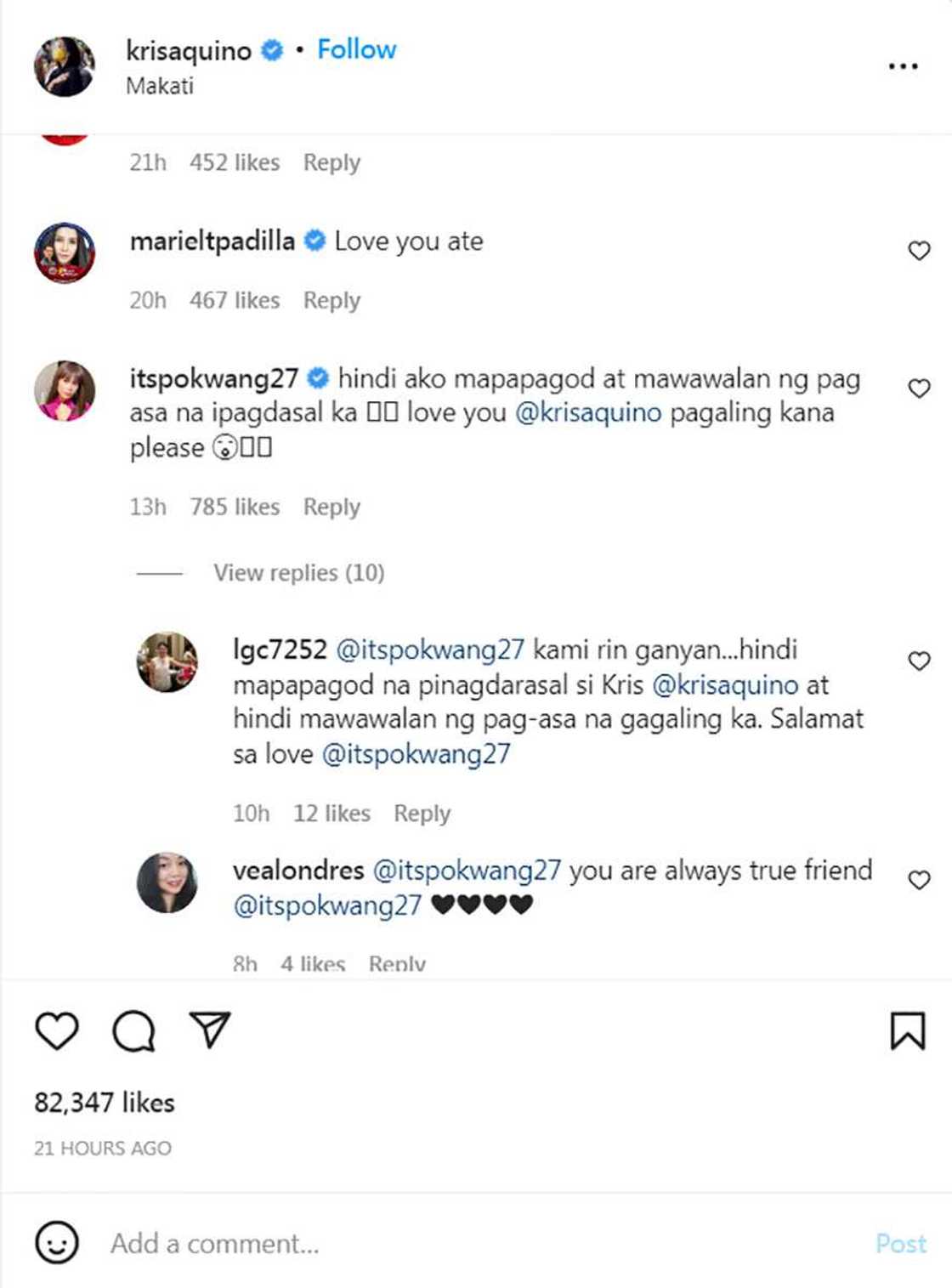 Pokwang, hindi nawawalan ng pag-asang gagaling si Kris Aquino: “Pagaling kana please” Pokwang, hindi nawawalan ng pag-asang gagaling si Kris Aquino: “Pagaling kana please”