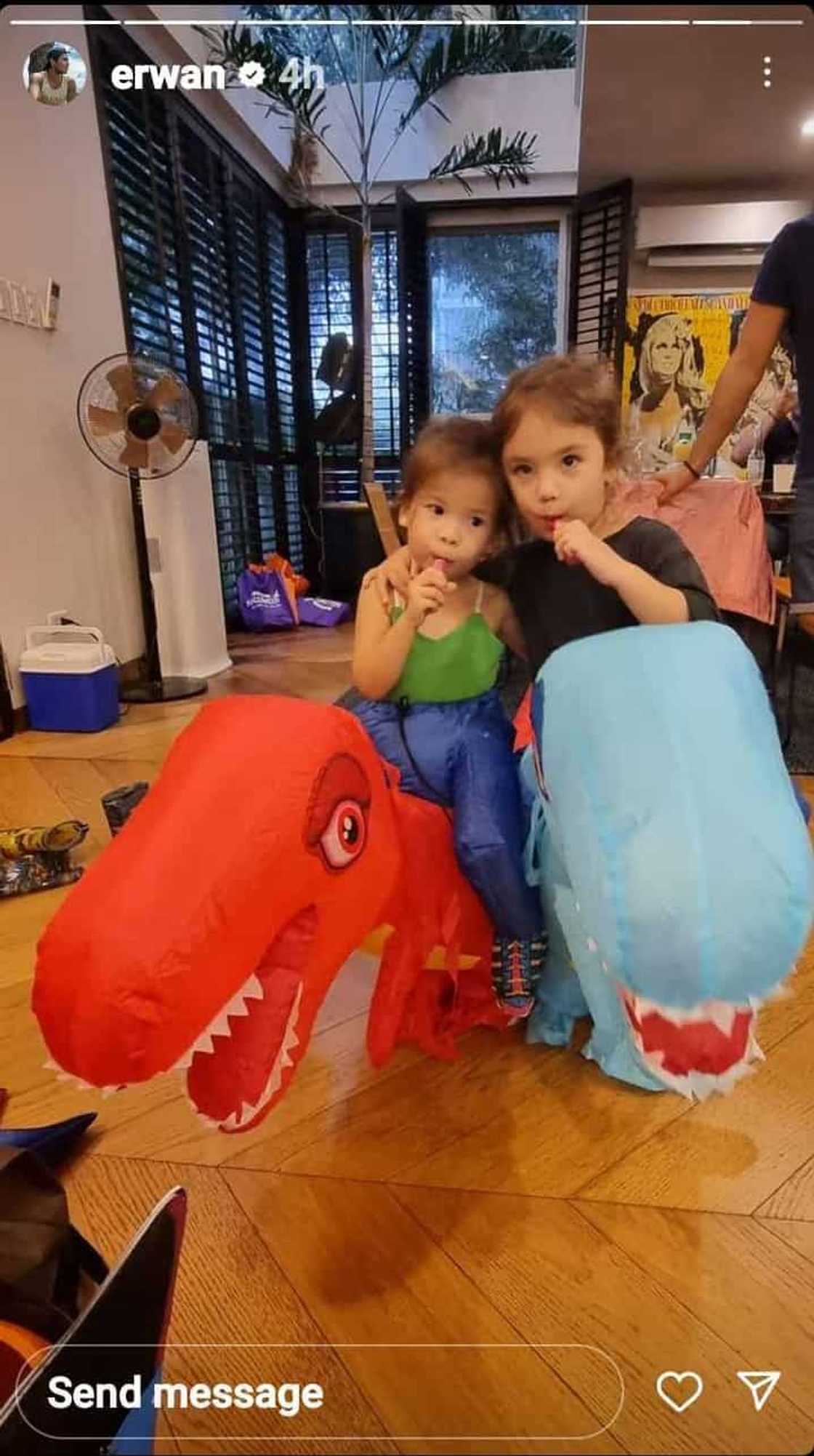 Video of baby Dahlia Heussaff, Tili Bolzico wearing adorable dinosaur costumes goes viral Video of baby Dahlia Heussaff, Tili Bolzico wearing adorable dinosaur costumes goes viral