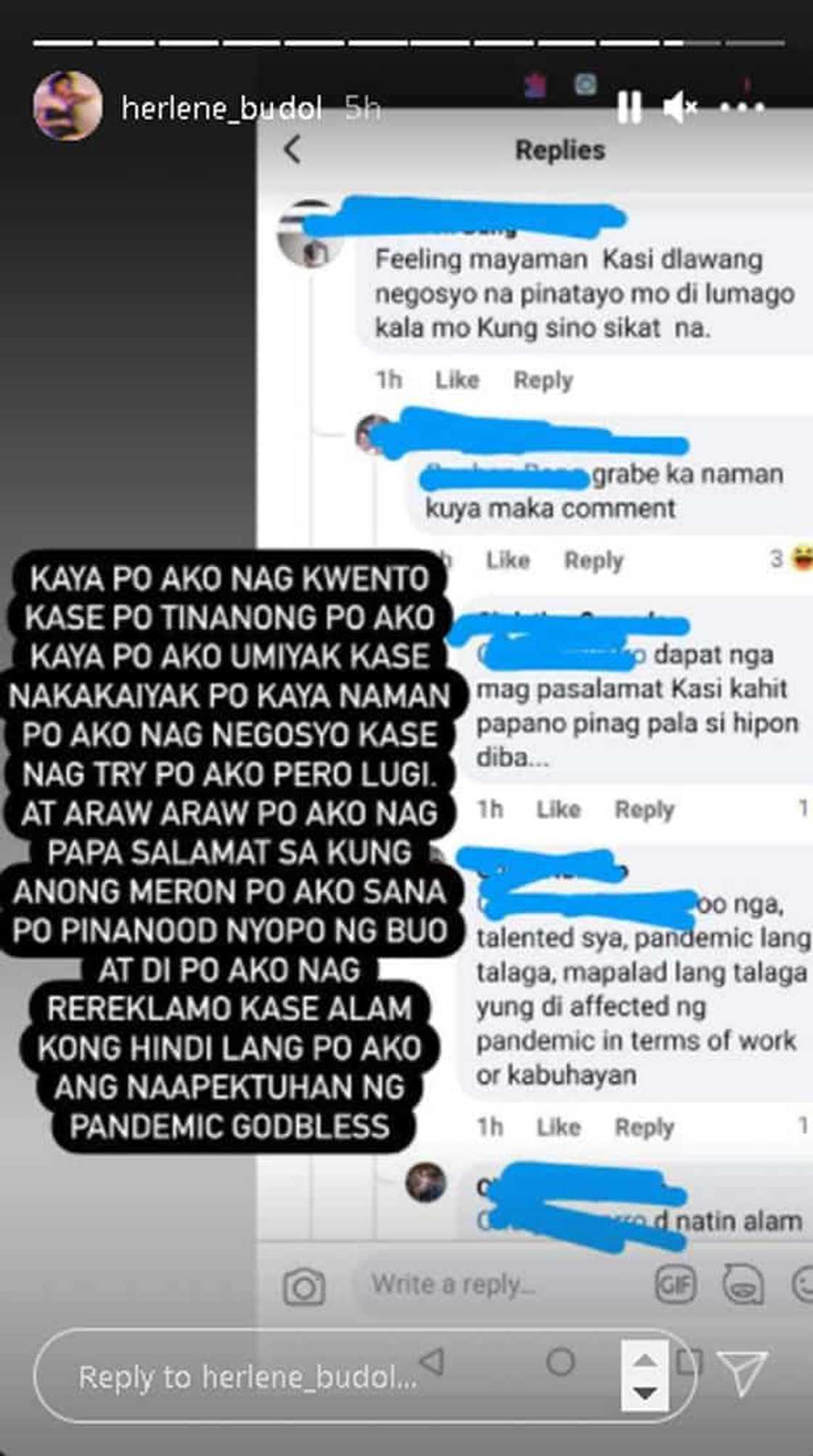 Herlene Budol, rumesbak sa basher na sinabing siya'y "feeling mayaman" pagkatapos ng ToniTalks Herlene Budol, rumesbak sa basher na sinabing siya'y "feeling mayaman" pagkatapos ng ToniTalks