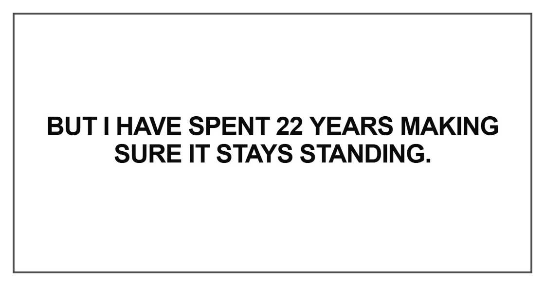 But I have spent 22 years