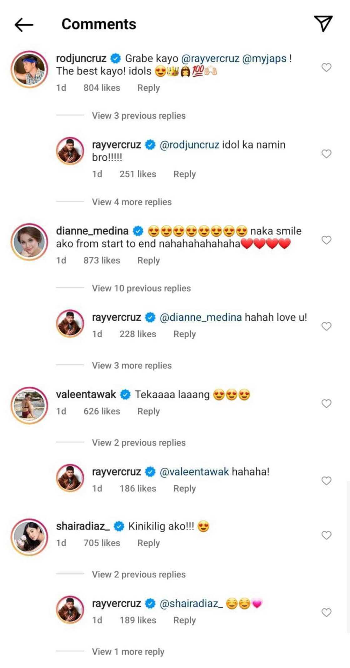 Celebrities react to Rayver Cruz's duet with Julie Anne San Jose Celebrities react to Rayver Cruz's duet with Julie Anne San Jose