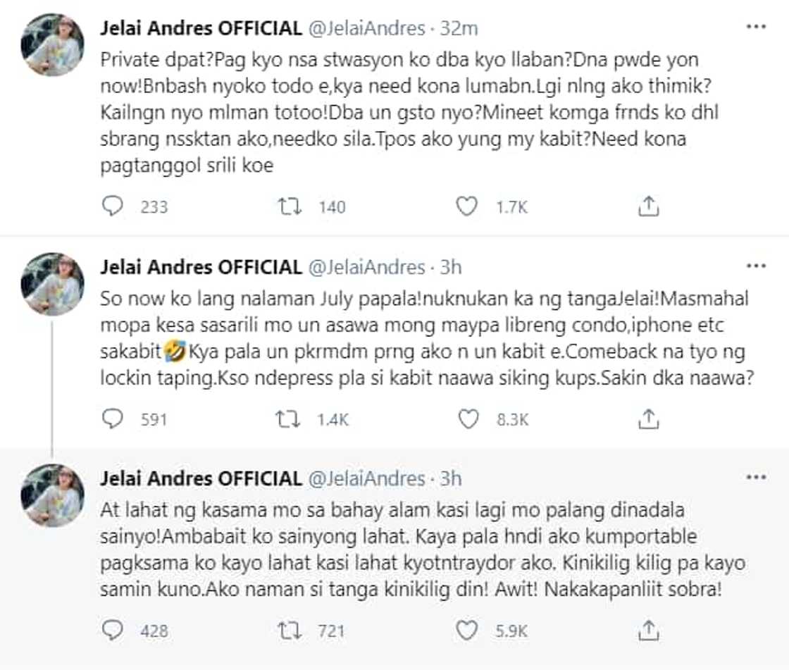 Jelai Andres, inihayag ang sama ng loob kay Jon Gutierrez Jelai Andres, inihayag ang sama ng loob kay Jon Gutierrez