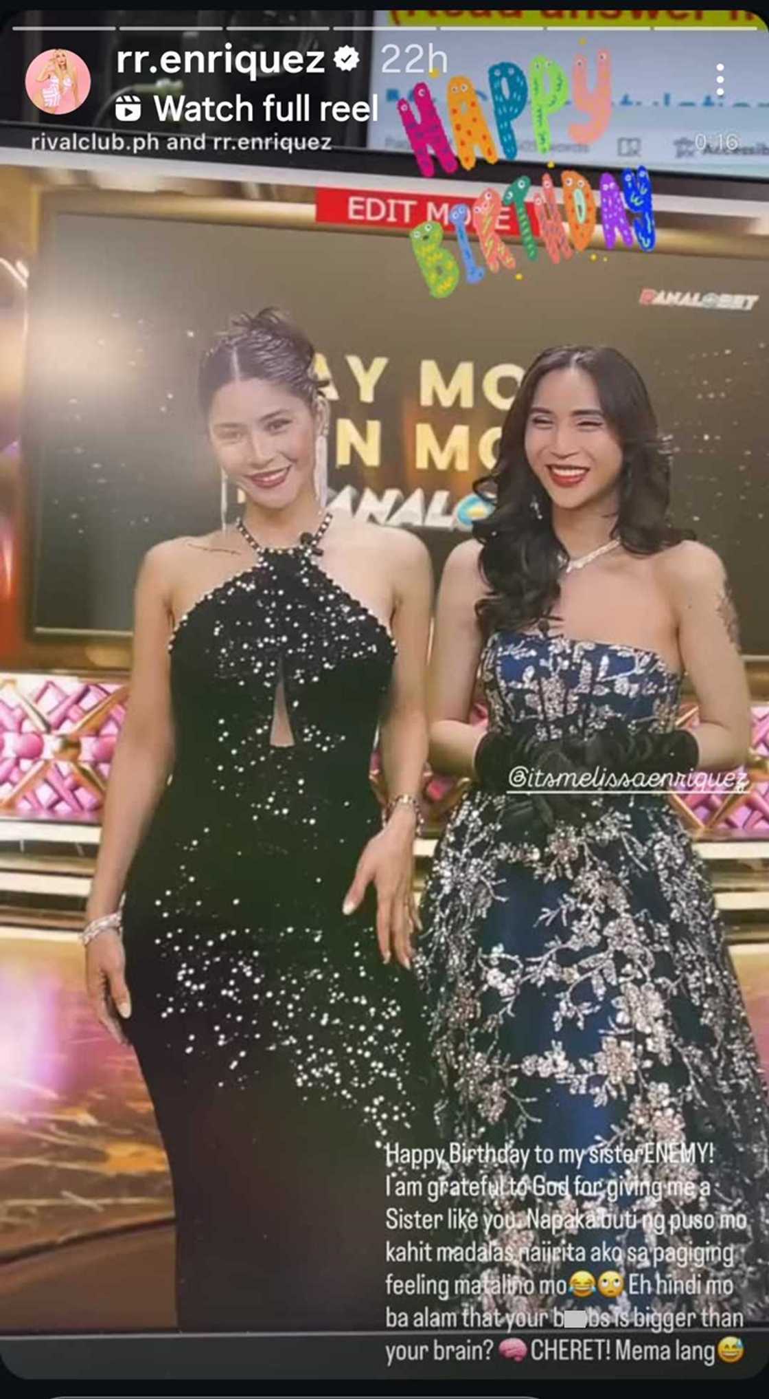 RR Enriquez, may kwelang birthday greetings para sa kapatid na si Melissa RR Enriquez, may kwelang birthday greetings para sa kapatid na si Melissa