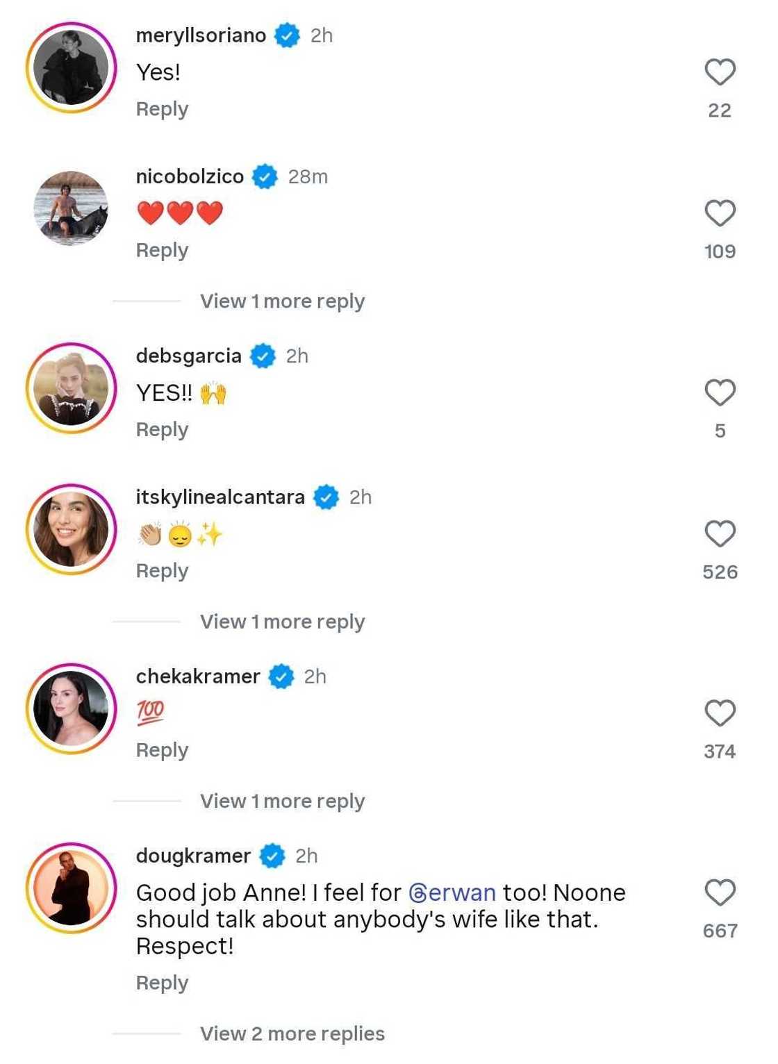Celebrities, nag-react sa statement ni Anne Curtis ukol sa kontrobersyal na pahayag ni Bong Suntay Celebrities, nag-react sa statement ni Anne Curtis ukol sa kontrobersyal na pahayag ni Bong Suntay