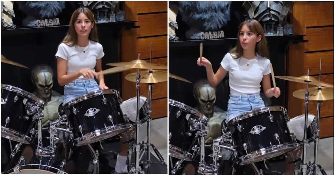 Cheska Kramer, ibinida ang talento ni Kendra sa pagtugtog ng drums Cheska Kramer, ibinida ang talento ni Kendra sa pagtugtog ng drums