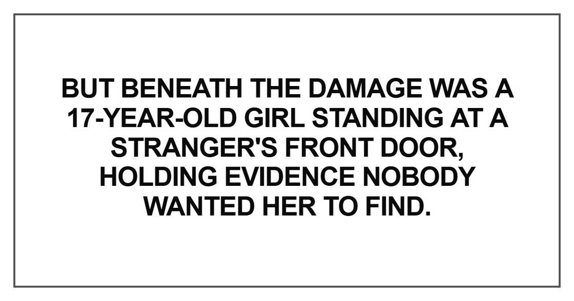 But beneath the damage was a 17-year-old girl