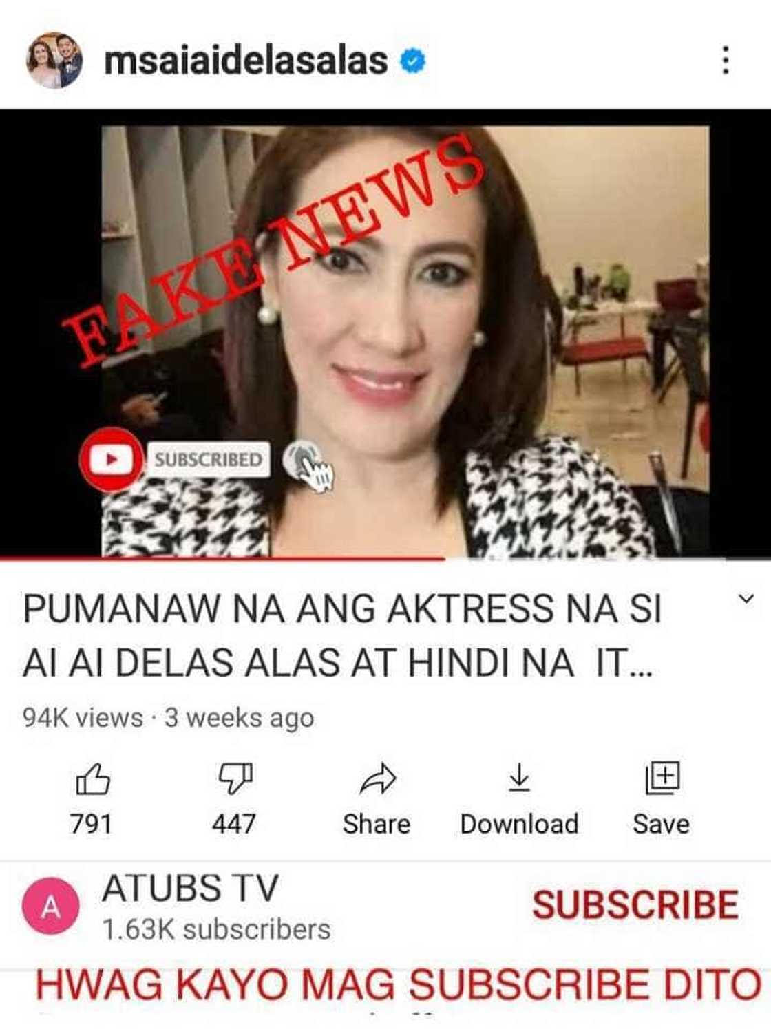 Pokwang, nais kasuhan ang nagkakalat ng fake news na hiwalay na sila ni Lee O'Brian Pokwang, nais kasuhan ang nagkakalat ng fake news na hiwalay na sila ni Lee O'Brian