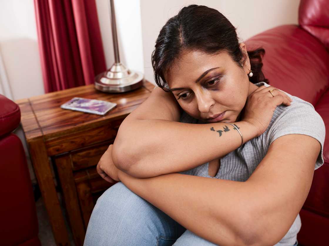 A stressed woman A stressed woman