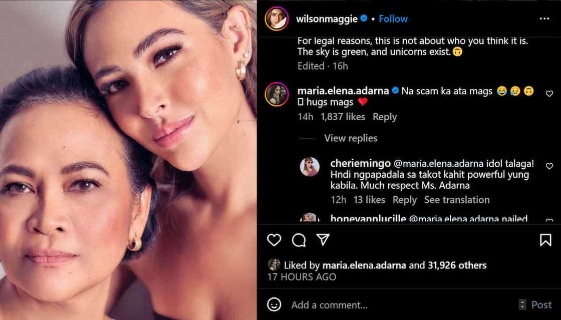Ellen Adarna, nag-react sa pinaka-latest post ni Maggie Wilson: “Na-scam ka ata Mags” Ellen Adarna, nag-react sa pinaka-latest post ni Maggie Wilson: “Na-scam ka ata Mags”