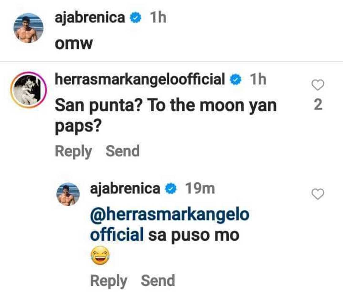 Aljur Abrenica jokingly replied “sa puso mo” to Mark Herras’ “saan punta” comment Aljur Abrenica jokingly replied “sa puso mo” to Mark Herras’ “saan punta” comment