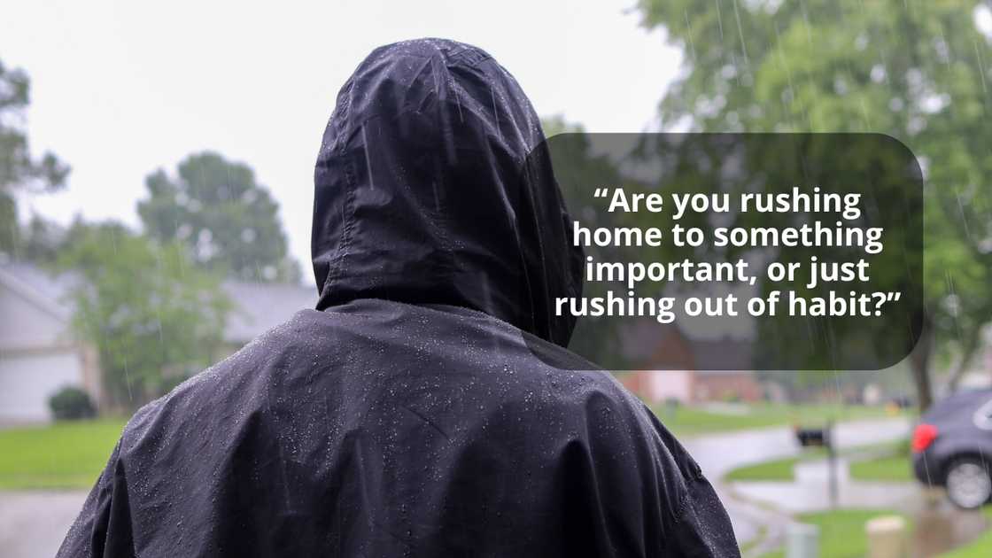 A man in the rain A man in the rain