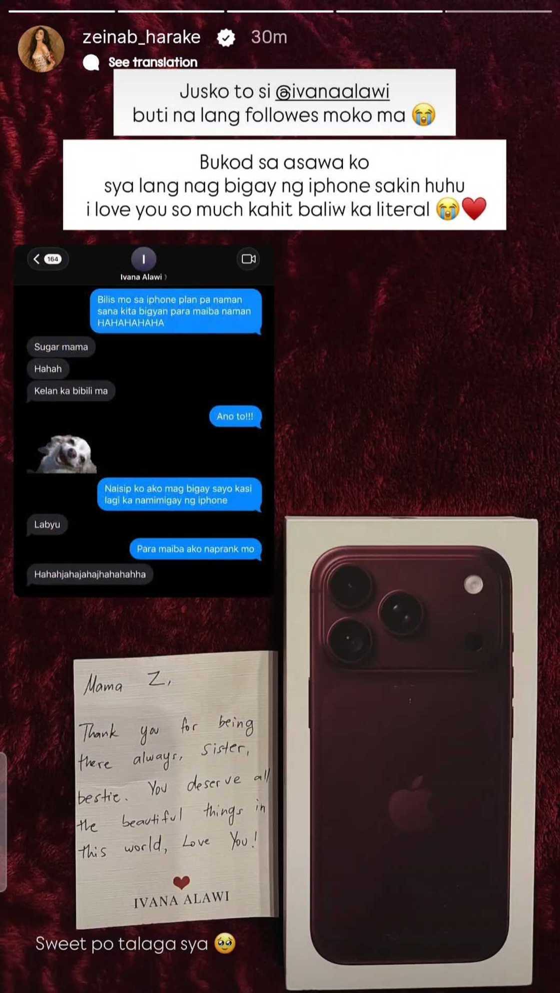 "Jusko 'to": Zeinab Harake, naloka sa pinadalang regalo ni Ivana Alawi