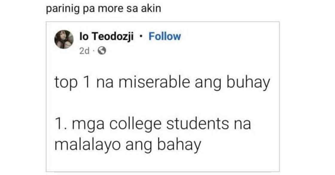 Estudyante, nawindang sa reaksyon ng kanyang mom sa ipinost na meme: “Bakit maganda ba buhay niya?” Estudyante, nawindang sa reaksyon ng kanyang mom sa ipinost na meme: “Bakit maganda ba buhay niya?”
