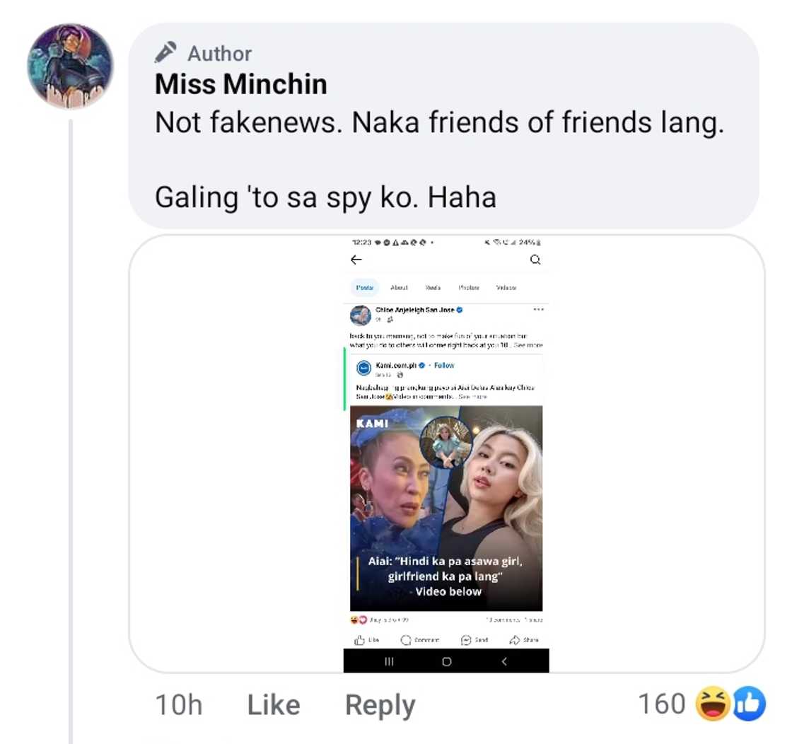 Chloe San Jose, may alleged reaction sa breakup news ukol kay Ai-Ai Delas Alas, Gerald Sibayan Chloe San Jose, may alleged reaction sa breakup news ukol kay Ai-Ai Delas Alas, Gerald Sibayan