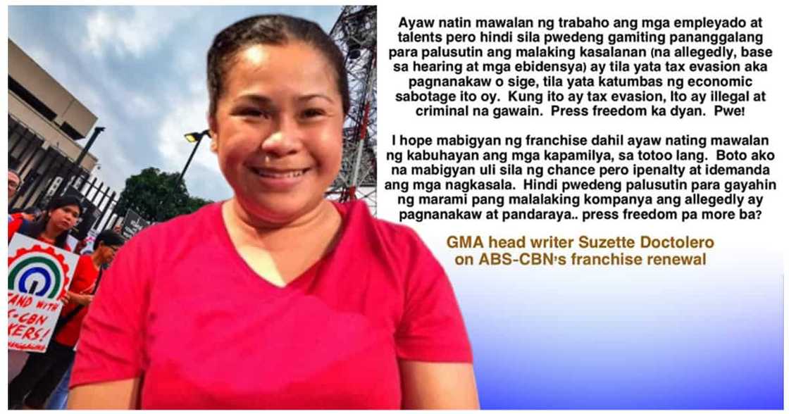 Suzette Doctolero, nagbahagi ng kanyang opinyon hinggil sa ABS-CBN franchise renewal