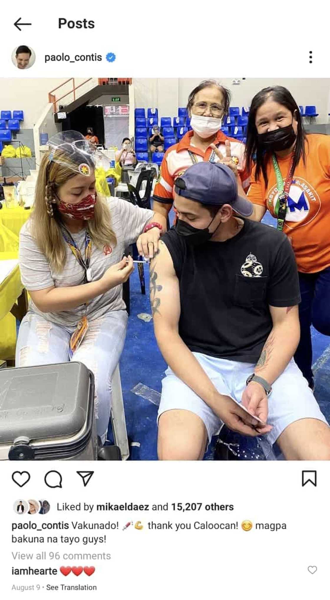 Paolo Contis' "vakunado" post resurfaces amid his "August 28" statement Paolo Contis' "vakunado" post resurfaces amid his "August 28" statement