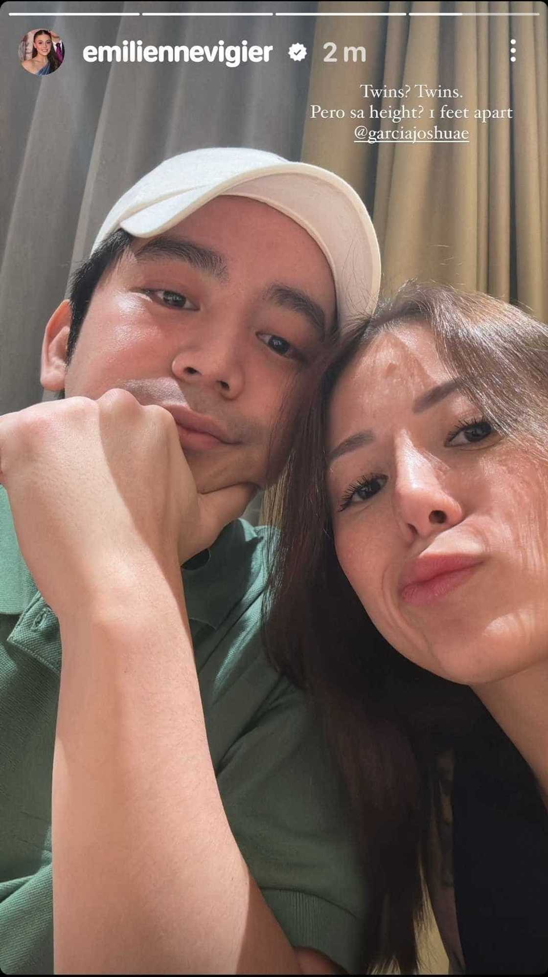 Emilienne Vigier shares cozy selfie with Joshua Garcia: “Twins”