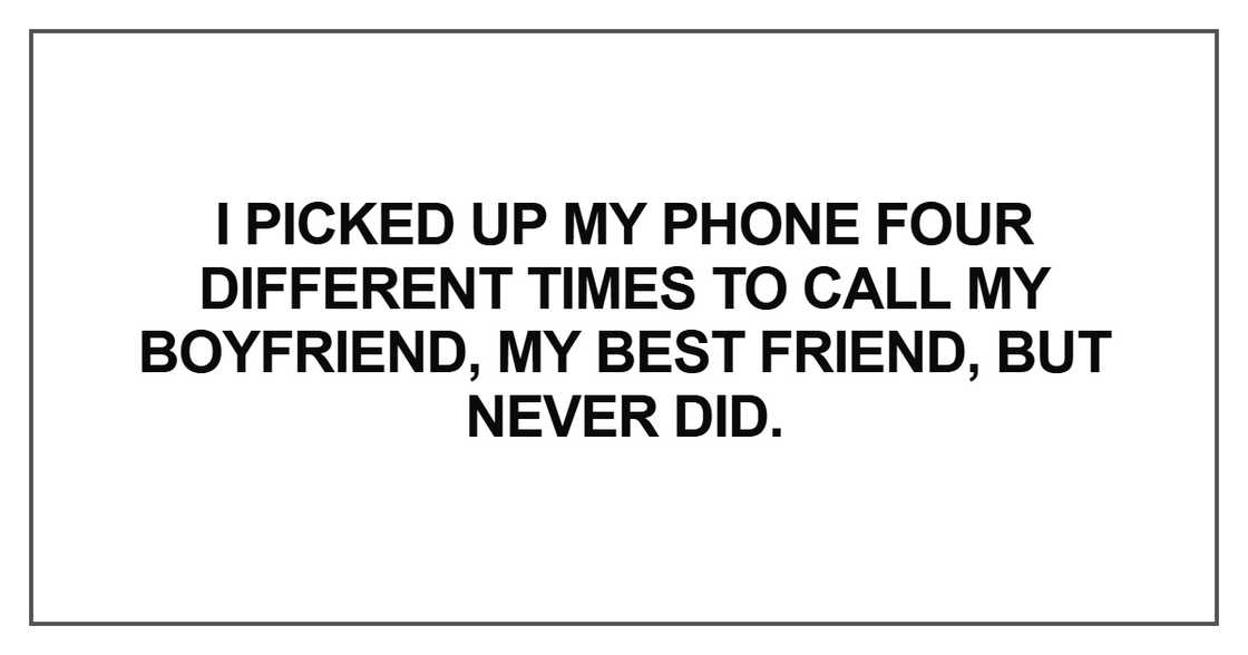 I picked up my phone four different times I picked up my phone four different times