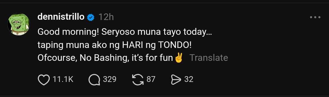 Dennis Trillo, may agaw-atensyong post ukol sa pagiging seryoso muna Dennis Trillo, may agaw-atensyong post ukol sa pagiging seryoso muna