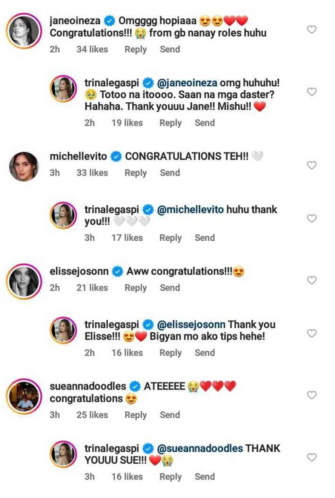 Former Goin' Bulilit star Trina "Hopia" Legaspi and husband are expecting first baby; celebrities react Former Goin' Bulilit star Trina "Hopia" Legaspi and husband are expecting first baby; celebrities react