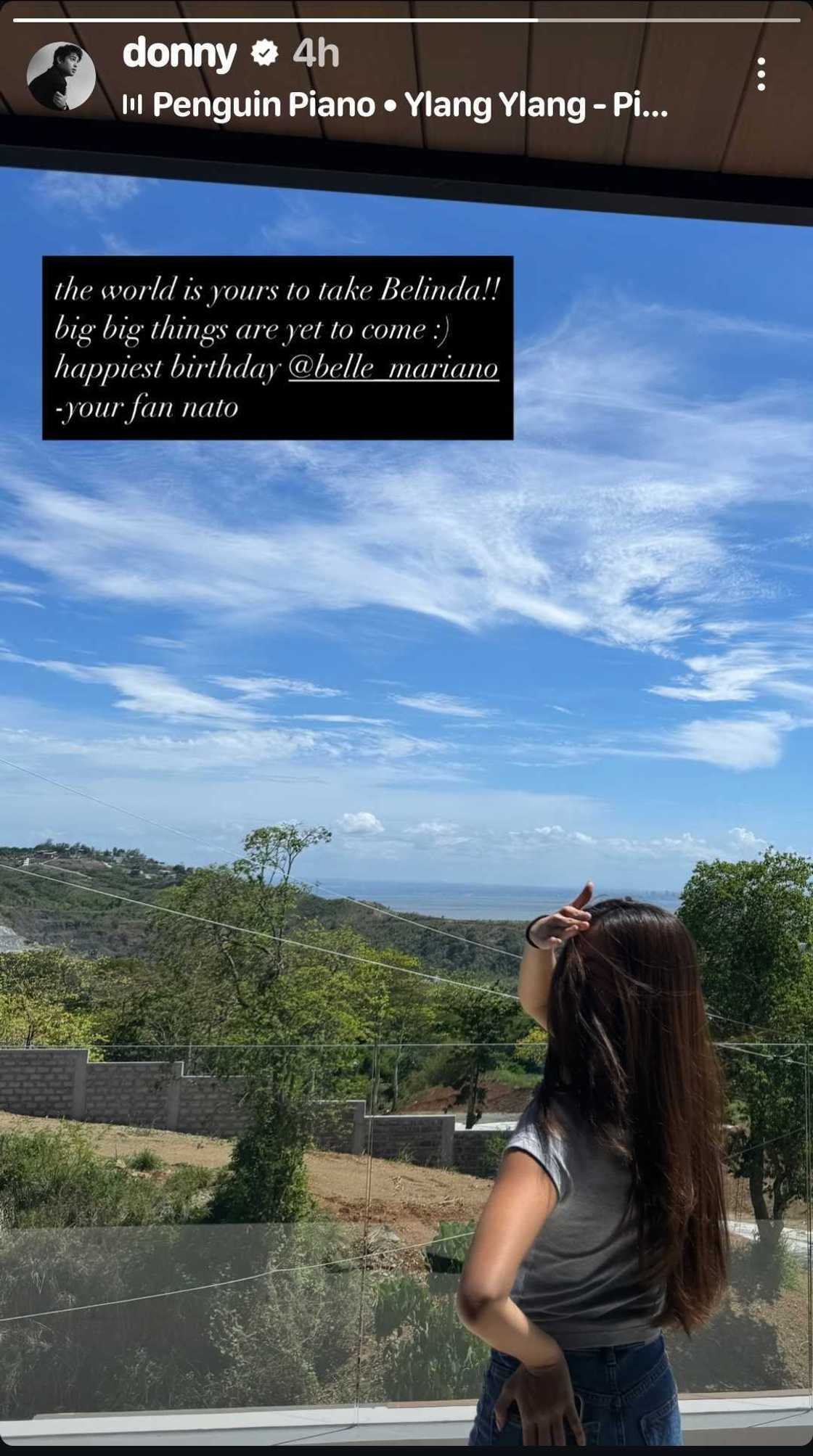 Donny Pangilinan, may nakakakilig na birthday greeting para kay Belle Mariano Donny Pangilinan, may nakakakilig na birthday greeting para kay Belle Mariano