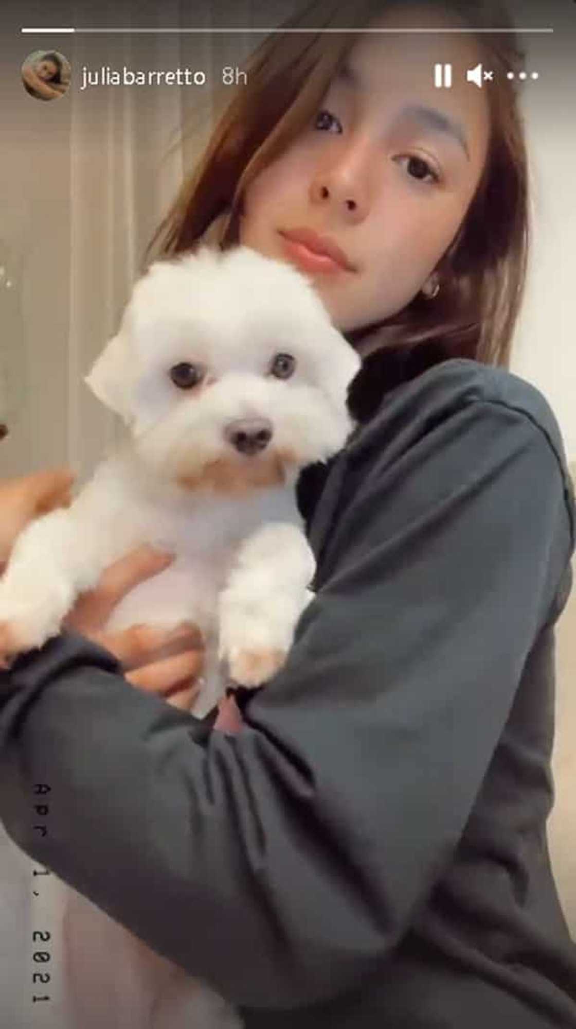 Video of puffy-eyed Julia Barretto hugging her dog goes viral amid Gerald and Yam's "maiinit" scenes Video of puffy-eyed Julia Barretto hugging her dog goes viral amid Gerald and Yam's "maiinit" scenes