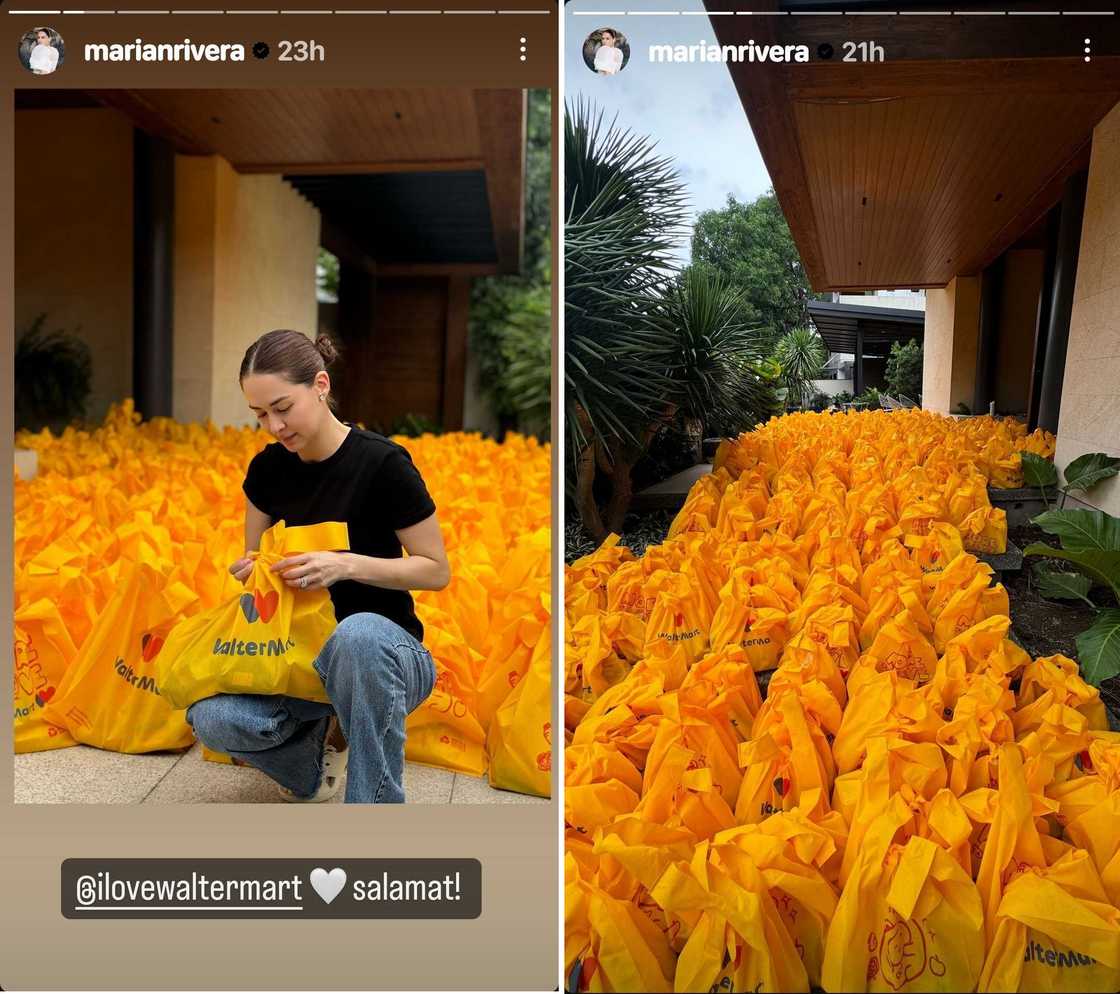 Marian Rivera, Dingdong Dantes donate relief packs to super typhoon Carina victims