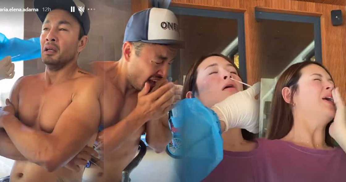 Ellen Adarna and Derek Ramsay share their funny reaction to being swabbed for COVID-19 Ellen Adarna and Derek Ramsay share their funny reaction to being swabbed for COVID-19