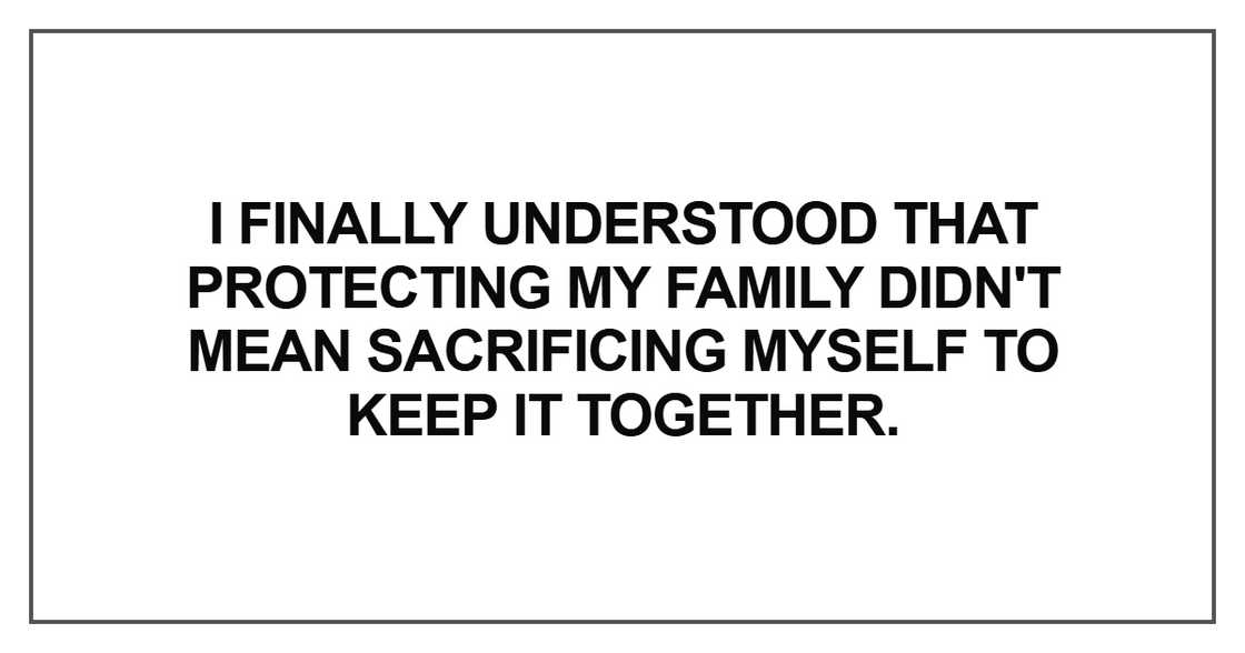 I finally understood that protecting