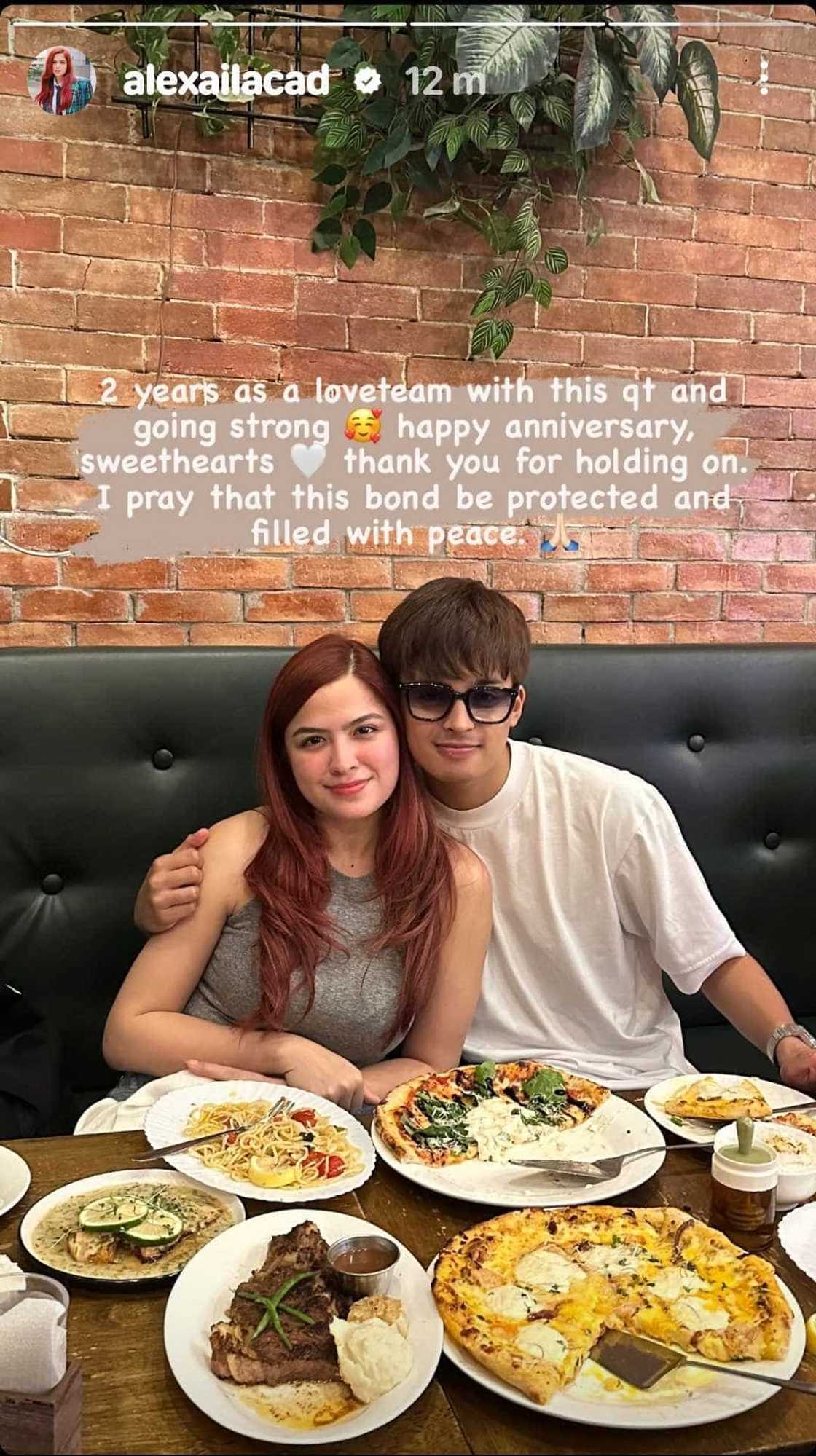 Alexa Ilacad and KD Estrada celebrate 2nd anniversary as love team partners