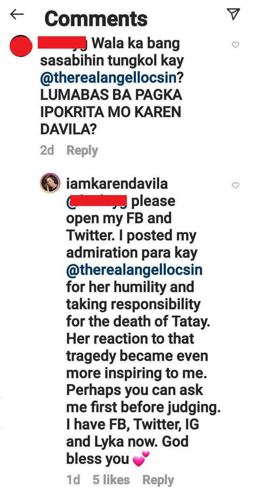 Karen Davila, sinupalpal ang basher na hiningi ang opinyon niya ukol kay Angel Locsin Karen Davila, sinupalpal ang basher na hiningi ang opinyon niya ukol kay Angel Locsin