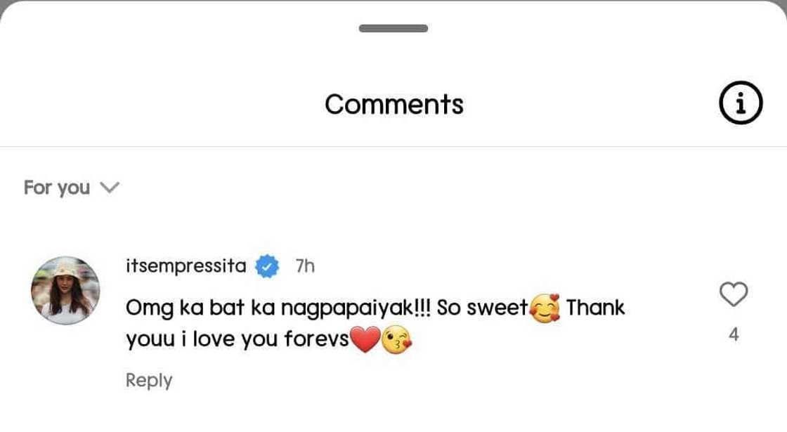 Empress Schuck sa birthday greeting ni Melissa Ricks: "Ba't ka nagpapaiyak!" Empress Schuck sa birthday greeting ni Melissa Ricks: "Ba't ka nagpapaiyak!"
