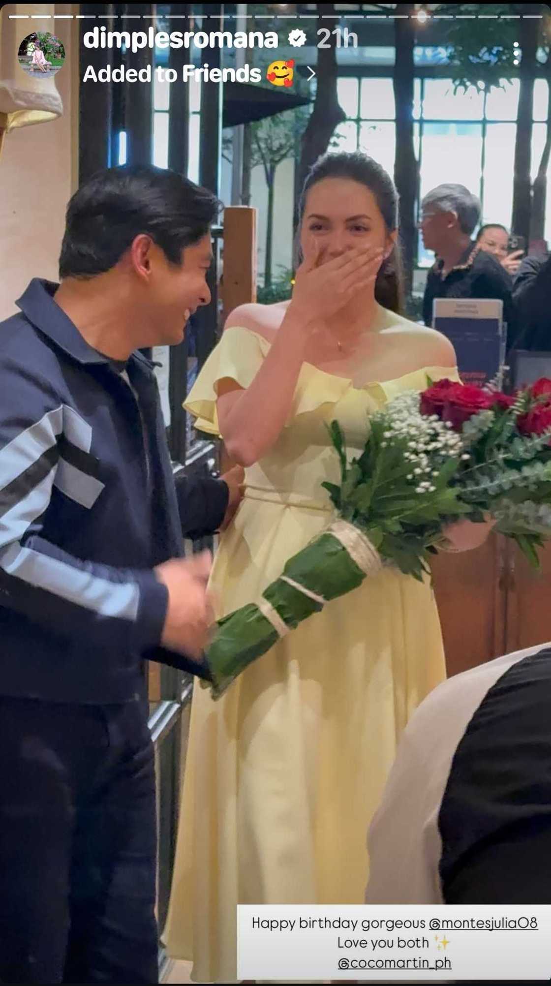 Dimples Romana, ipinasilip ang birthday party ni Julia Montes; may nakakaantig na pagbati kay Julia