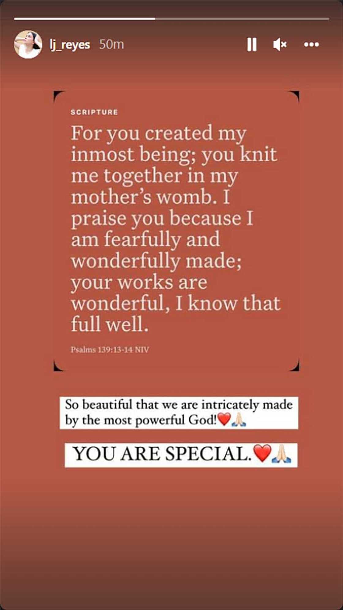 LJ Reyes, muling nagpaalala sa mga followers na lahat ng tao ay special: “You are special” LJ Reyes, muling nagpaalala sa mga followers na lahat ng tao ay special: “You are special”