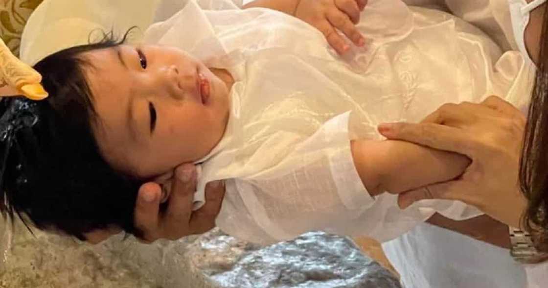 Kaye Abad and Paul Jake Castillo get their youngest son Iñigo baptized Kaye Abad and Paul Jake Castillo get their youngest son Iñigo baptized