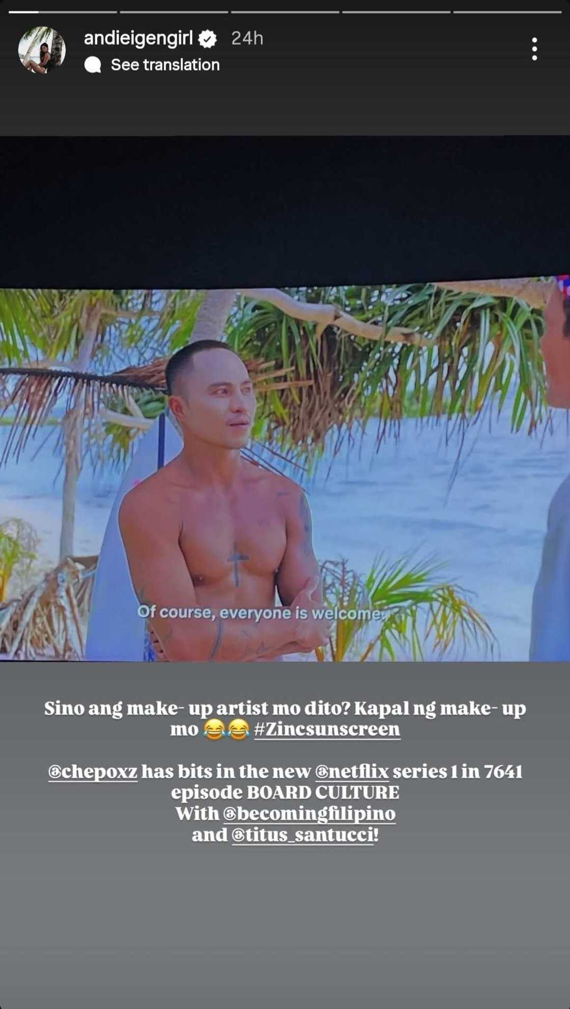 Andi Eigenmann, naaliw nang mapanood si Philmar sa Netflix: "Sino ang makeup artist mo dito?" Andi Eigenmann, naaliw nang mapanood si Philmar sa Netflix: "Sino ang makeup artist mo dito?"