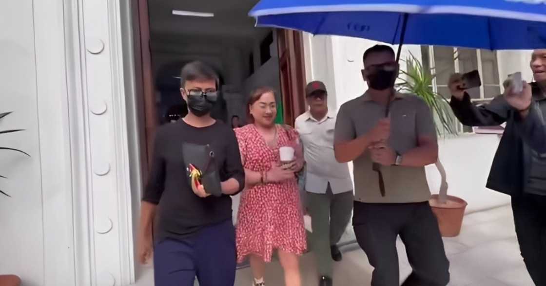 Sarah Discaya leaves DOJ with lighthearted remark: “Gandahan niyo ang memes ko”