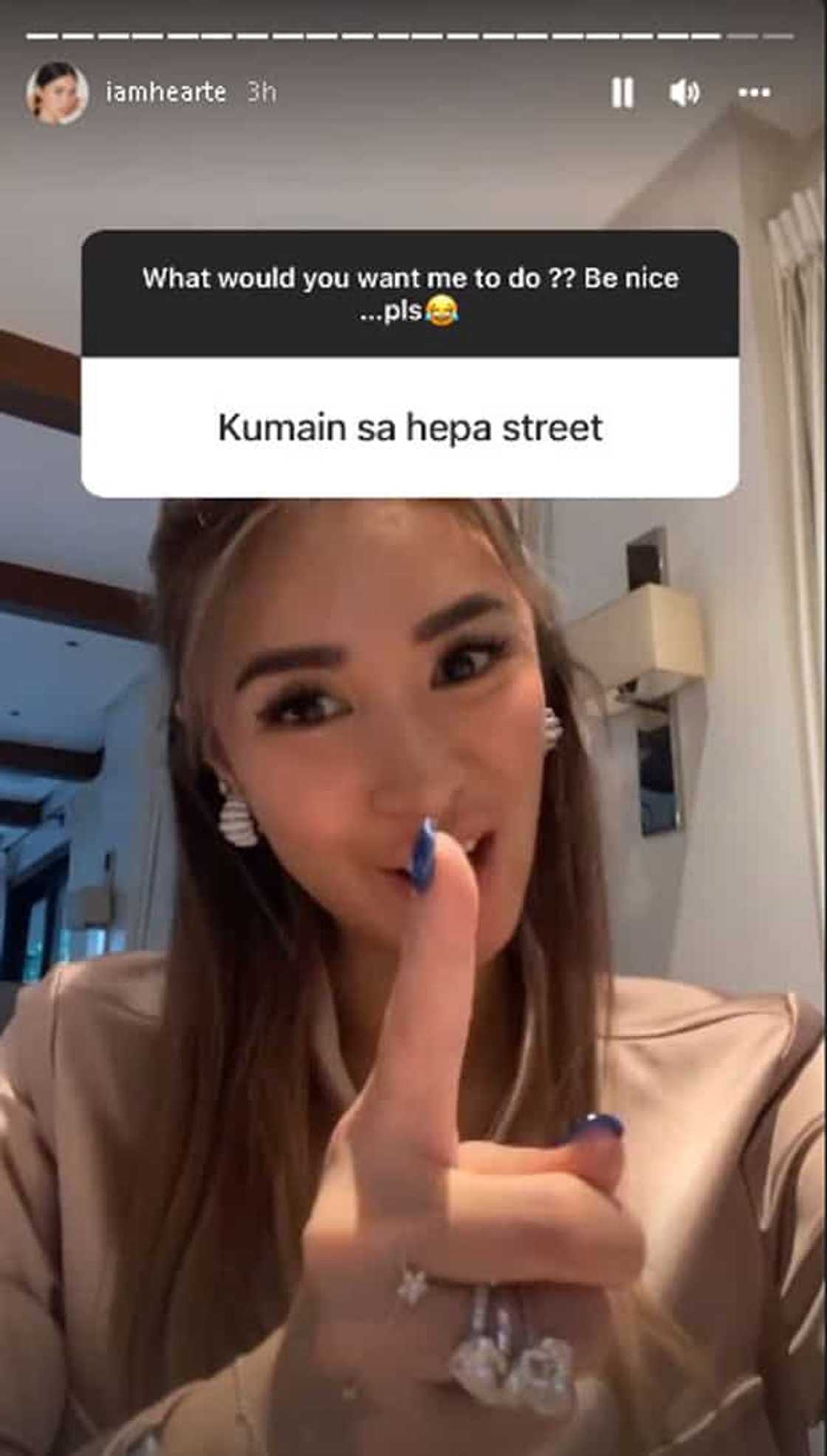 Heart Evangelista, nawindang sa ibig sabihin ng "hepa street": "Bakit hepa?" Heart Evangelista, nawindang sa ibig sabihin ng "hepa street": "Bakit hepa?"