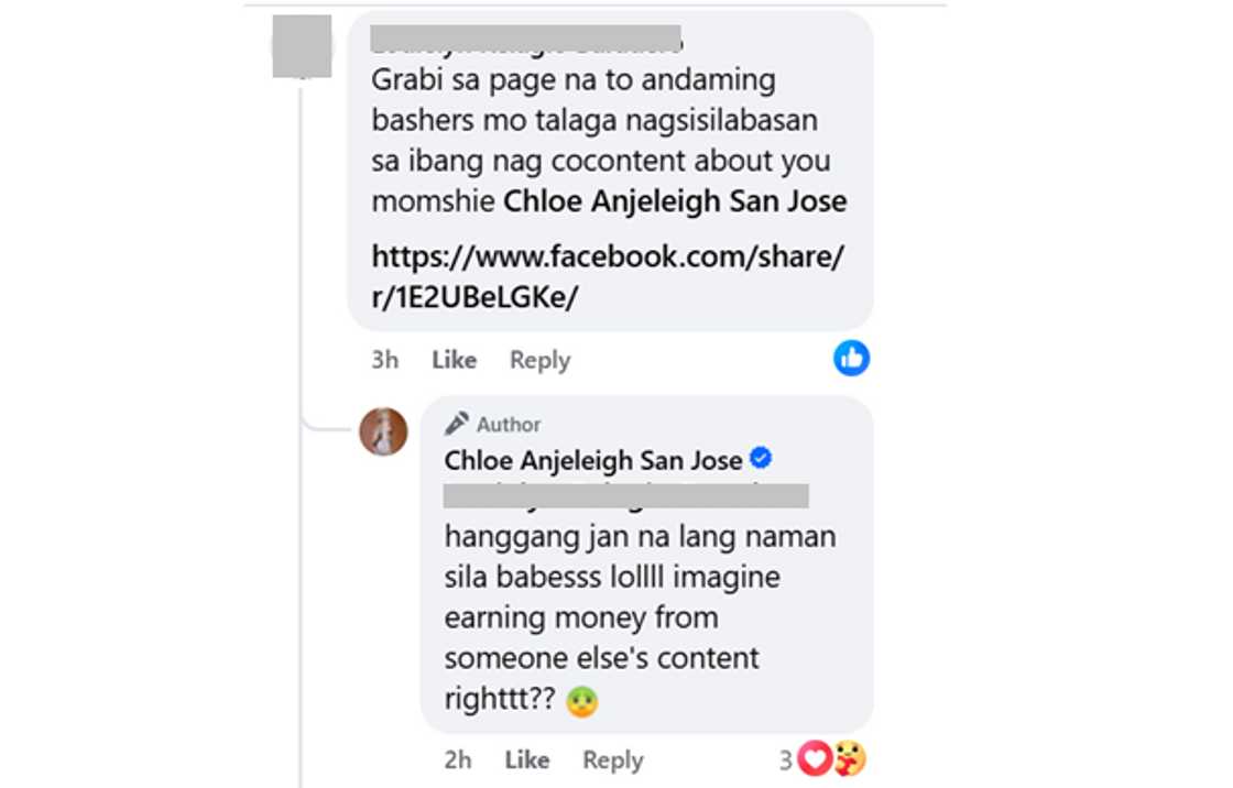 Chloe San Jose reacts to bashers reusing her content Chloe San Jose reacts to bashers reusing her content