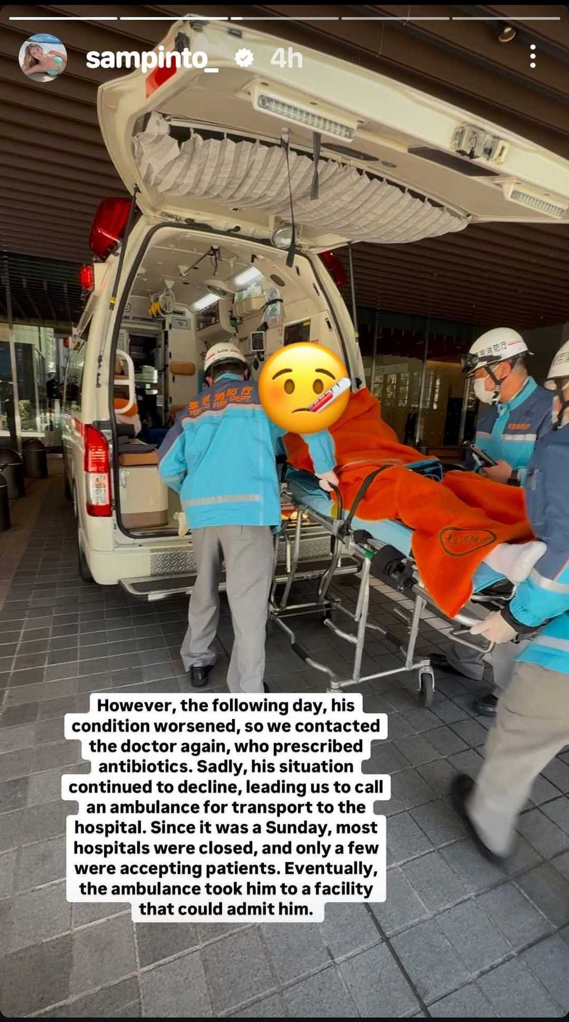 Mister ni Sam Pinto na si Anthony Semerad, isinugod sa hospital habang nasa Japan sila Mister ni Sam Pinto na si Anthony Semerad, isinugod sa hospital habang nasa Japan sila