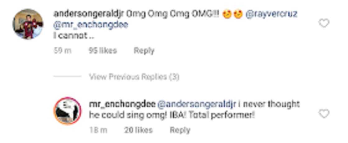 Kapamilya stars react to Rayver Cruz' song number in 'Studio 7' Kapamilya stars react to Rayver Cruz' song number in 'Studio 7'