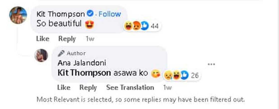 Ana Jalandoni, tinatawag na pala noon na "asawa" si Kit Thompson Ana Jalandoni, tinatawag na pala noon na "asawa" si Kit Thompson