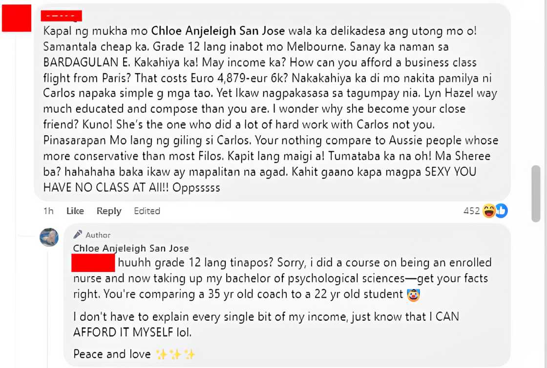 Chloe San Jose, sinupalpal ang kumwestiyon sa business class flight niya mula Paris