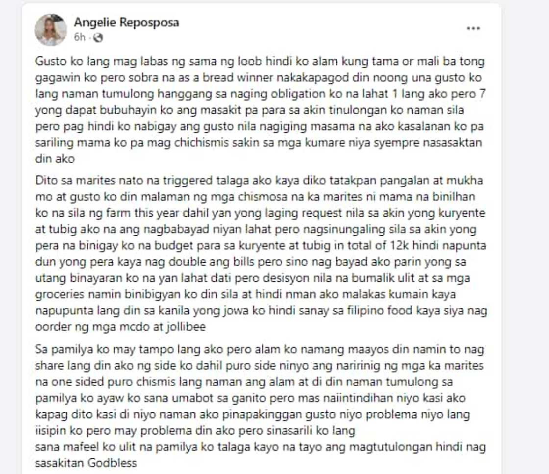 Lie Reposposa, naglabas ng saloobin: "Sana mafeel ko ulit na pamilya ko talaga kayo" Lie Reposposa, naglabas ng saloobin: "Sana mafeel ko ulit na pamilya ko talaga kayo"