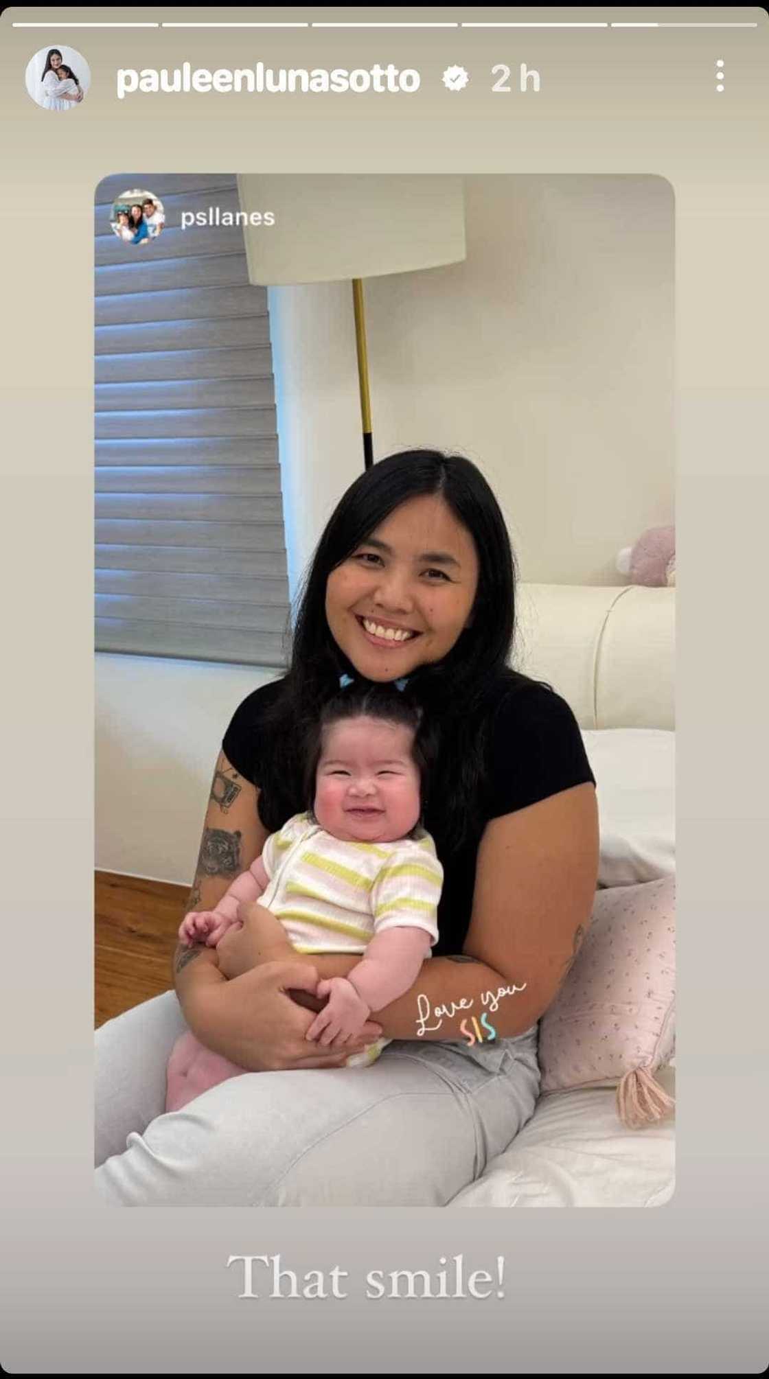 Pauleen Luna reposts cute pic of Baby Mochi with Paulina Sotto: "That smile" Pauleen Luna reposts cute pic of Baby Mochi with Paulina Sotto: "That smile"
