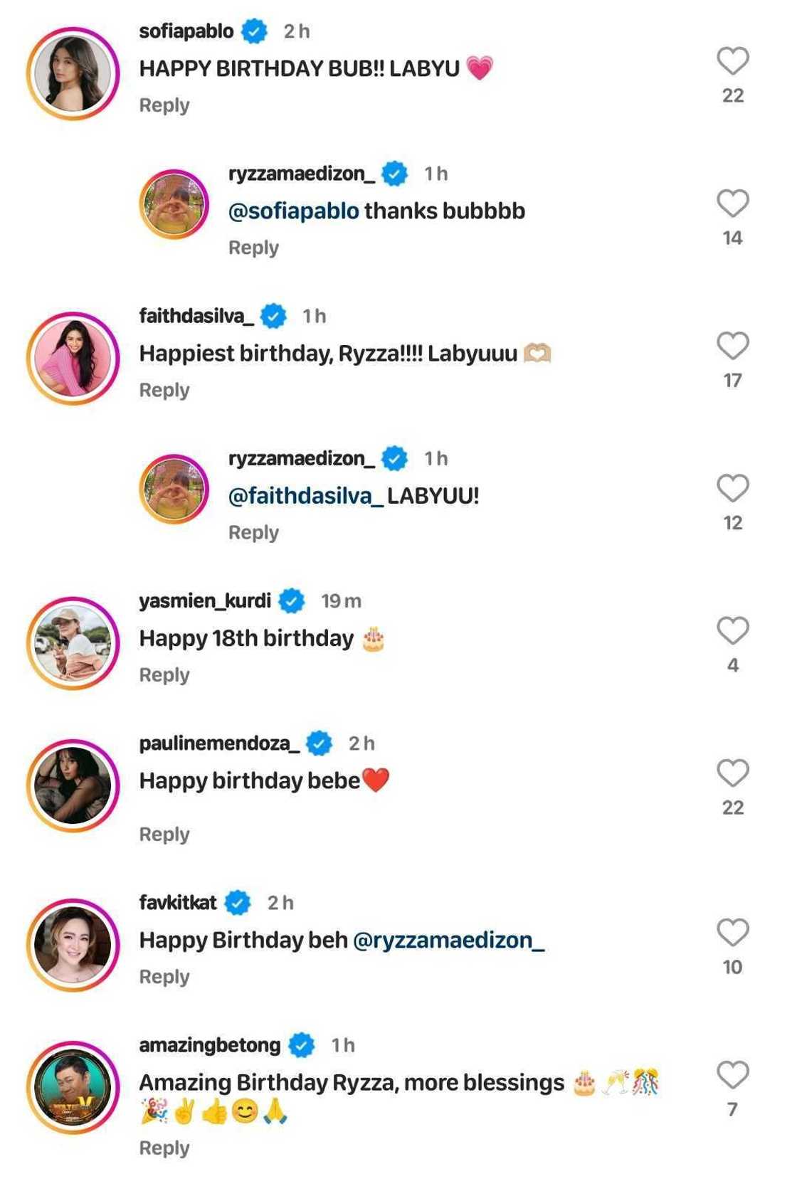 Ryzza Mae Dizon marks 18th birthday; Betong Sumaya, other celebrities greet the TV host