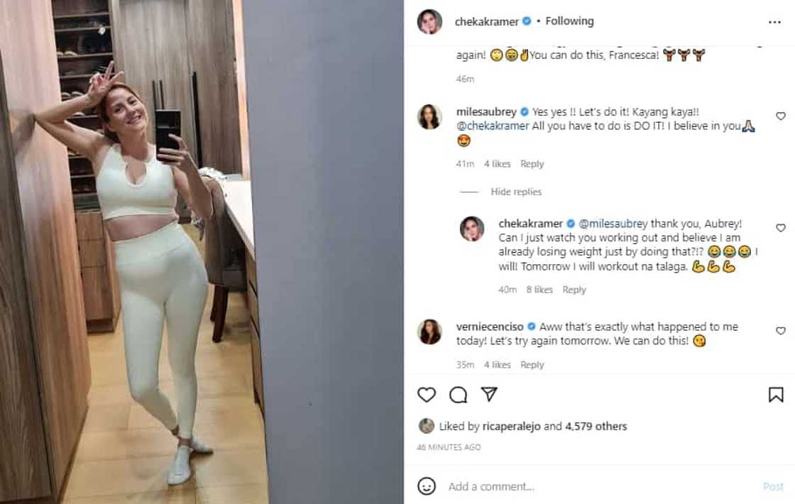 Cheska Garcia, nakatanggap ng advice mula kay Aubrey Miles dahil sa kanyang workout post