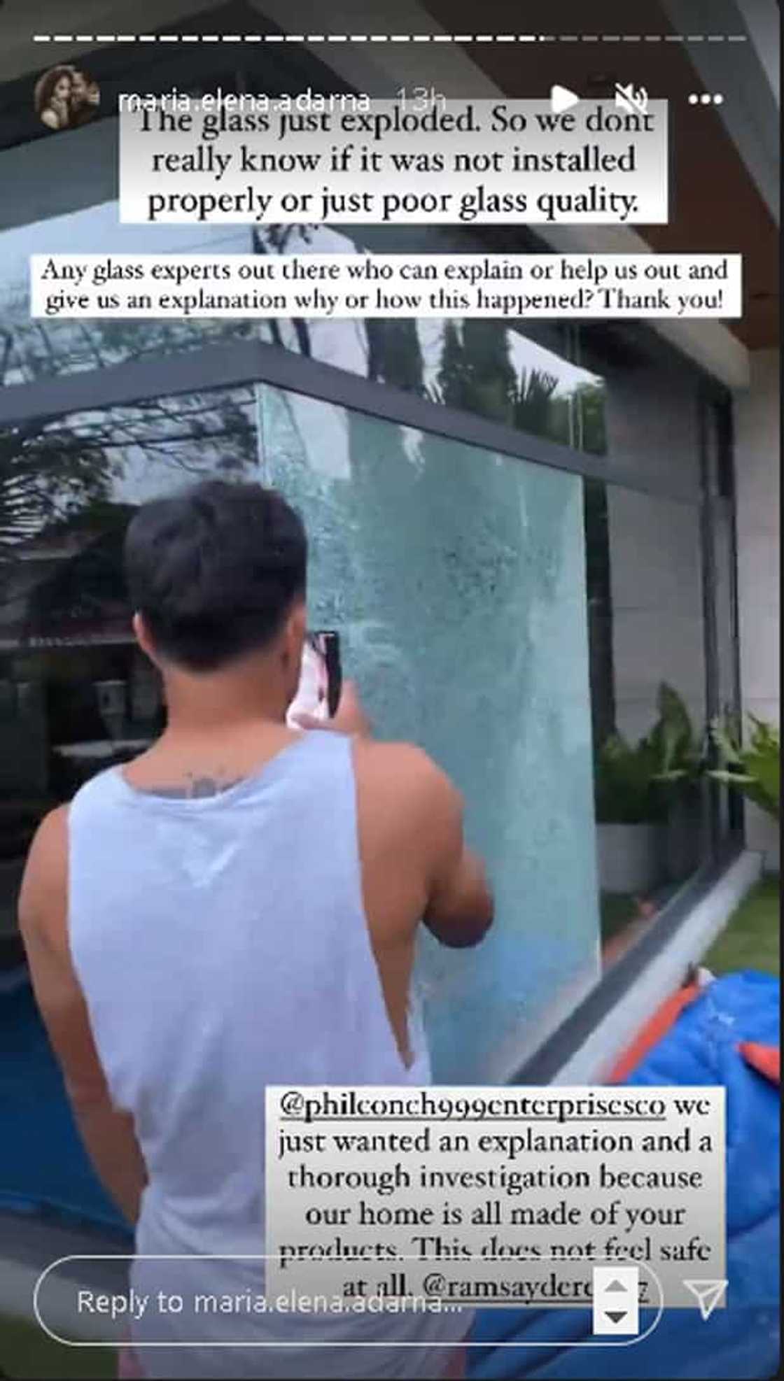 Ellen Adarna, nawindang sa nangyari sa glass wall ng bahay nila ni Derek: “Something funky happened here”